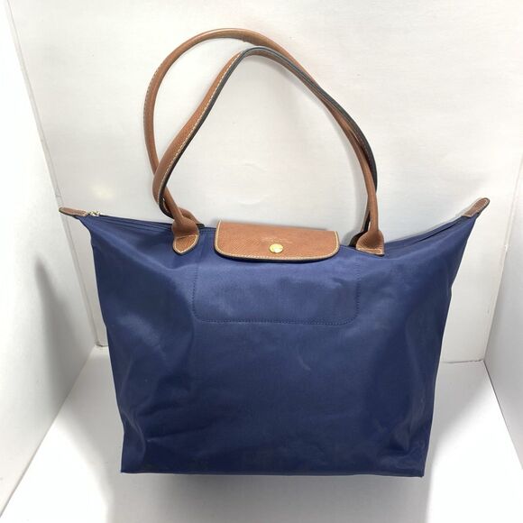 Longchamp Handbags - Longchamp Le Pilage Tote Nylon And Leather Trim Size L Purse